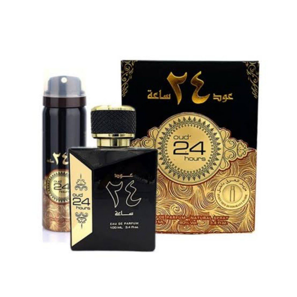 Oud 24 Hours By Ard Al Zaafaran For Men (100ml+50ml Body Spray)