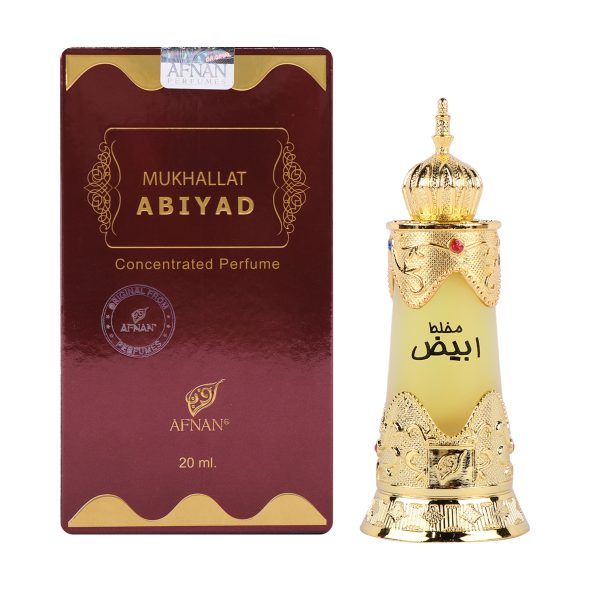 Afnan Mukhallat Abiyadh Concentrated Perfume Oil  Attatr For Unisex, 20 ml