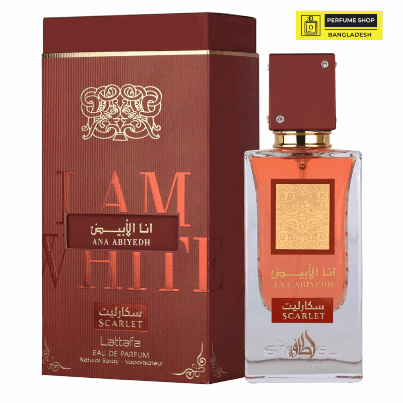 Lattafa Ana Abiyedh Scarlet  – Unisex Luxury Perfume 60ml | Long Lasting Floral Fruity Vanilla Fragrance