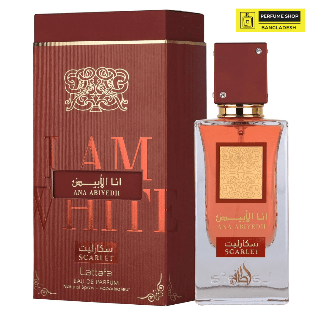 Lattafa Ana Abiyedh Scarlet  – Unisex Luxury Perfume 60ml | Long Lasting Floral Fruity Vanilla Fragrance