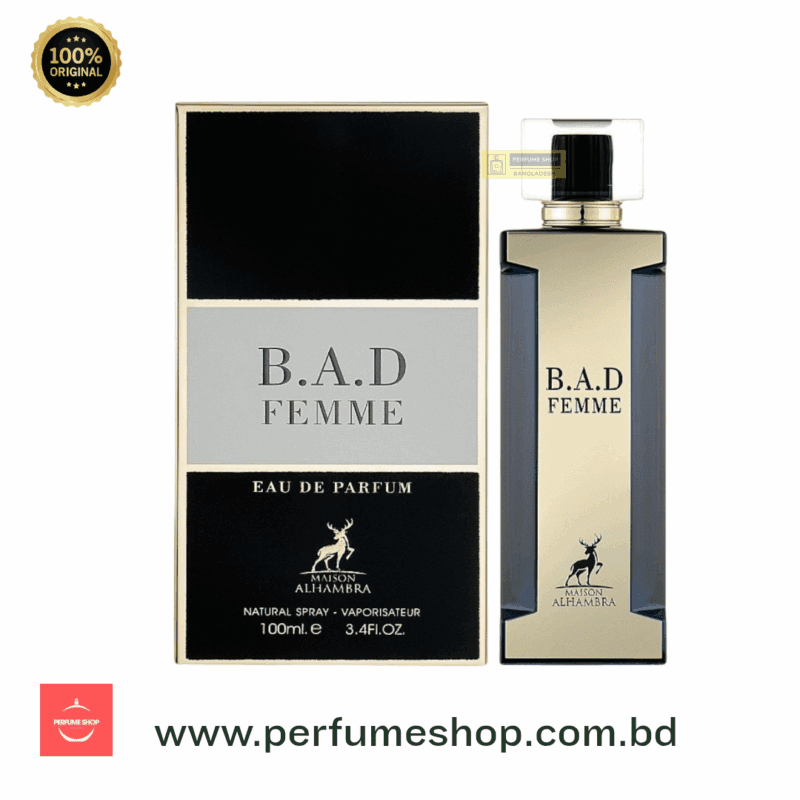 Maison Alhambra BAD Femme Eau de Parfum 100ml for Women | Inspired by Good Girl Carolina Herrera | Long-Lasting Floral Scent